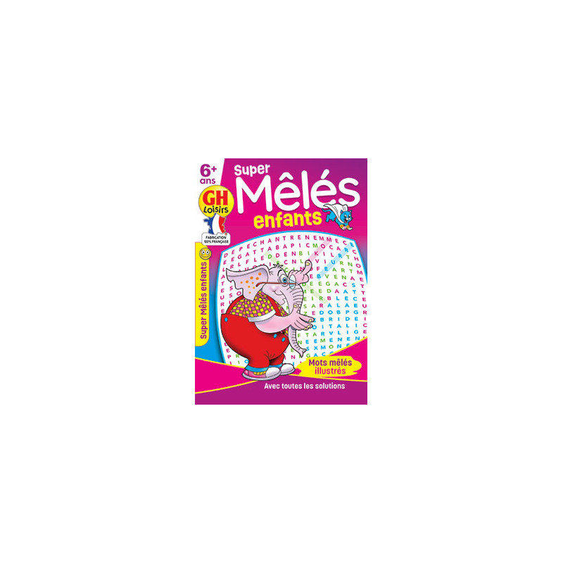 Mots Meles Enfants 8 à 10 ans: 100 Puzzles amusants en Gros caractère à  résoudre, + 900 mots mêlés